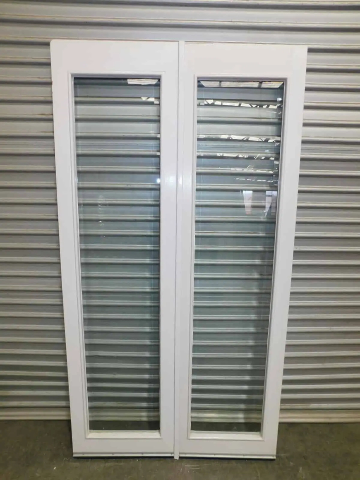 Casement Window Panes, Set of Timber & Bevelled Glass Panes 955w x