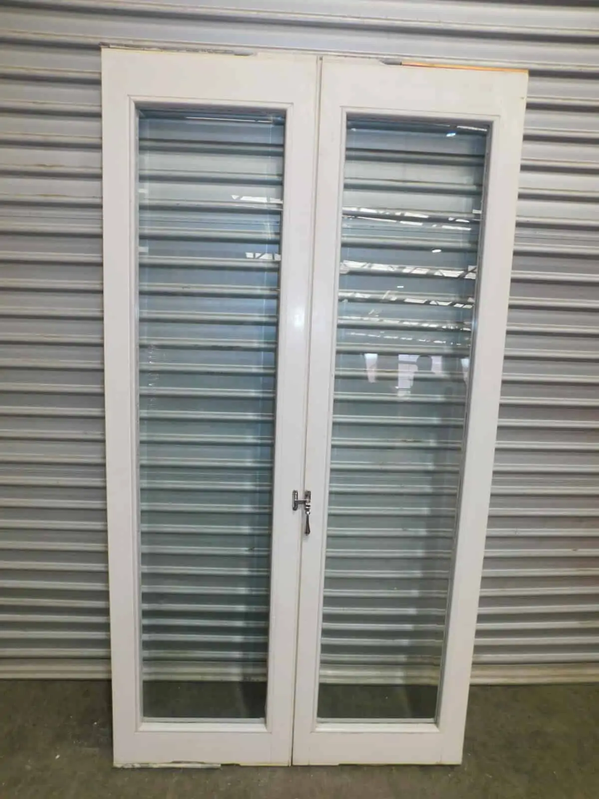 Casement Window Panes, Set of Timber & Bevelled Glass Panes 955w x