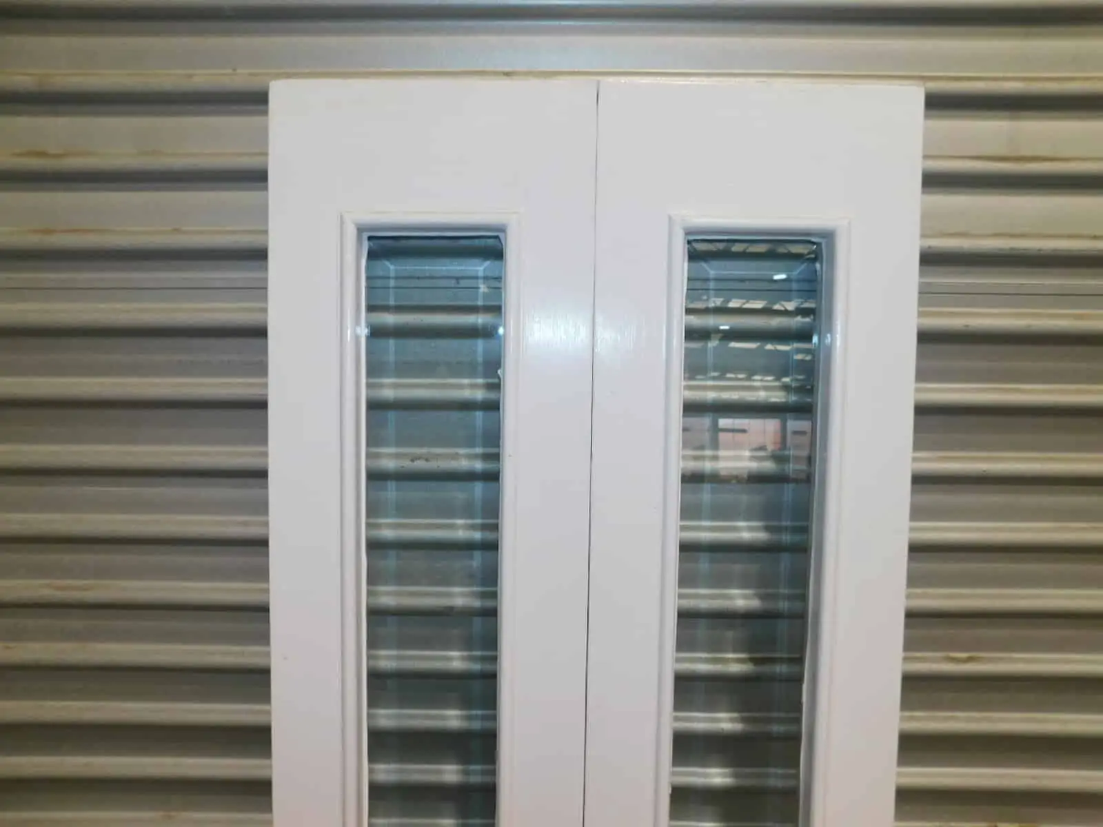 Casement Window Panes, Set of Timber & Bevelled Glass Panes 550w x