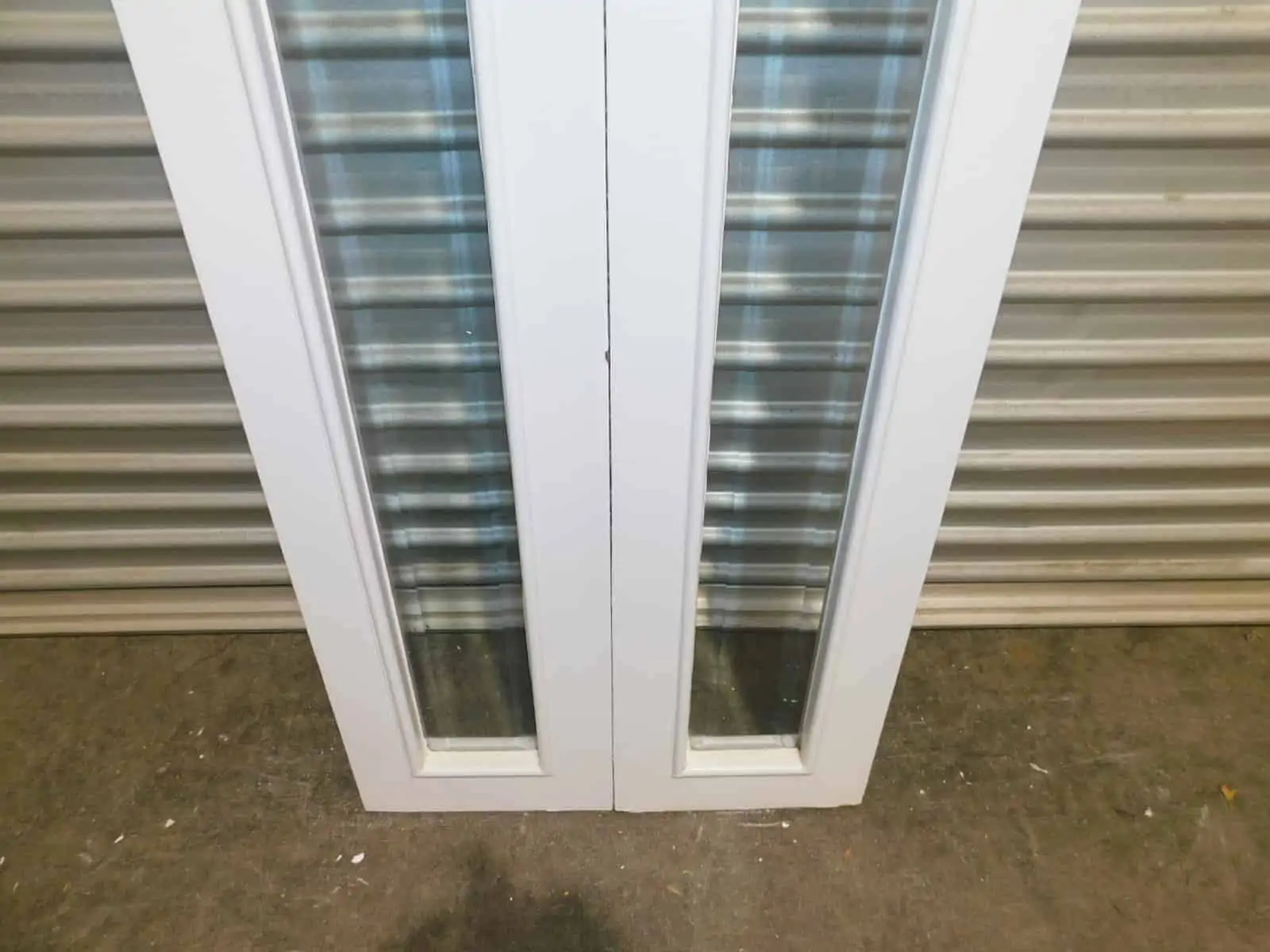 Casement Window Panes, Set of Timber & Bevelled Glass Panes 550w x