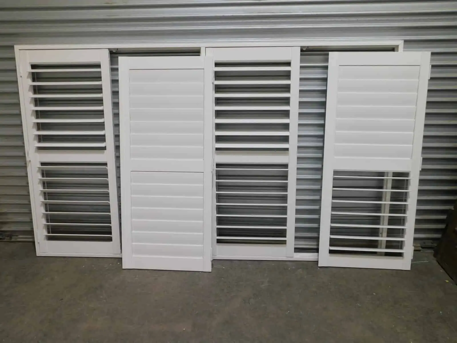 Plantation Shutters, Set of 4 Internal Shutters in Frame 2320w x 1370h